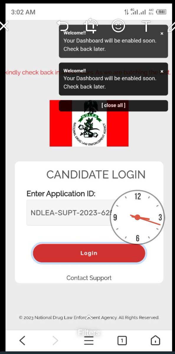 Chrislah5's tweet photo. @ndlea_nigeria @FemiBabafemi @_mahad_ @bsf_konceptz Since 10am yesterday  till now 3:02am being Thursday, my dashboard has not been enabled.. for me to write the assessment test.

 @ndlea_nigeria 🥺 I have denied myself sleep still no result yet.

 Please kindly look into this.

Th https://t.co/lojQ69PRdR