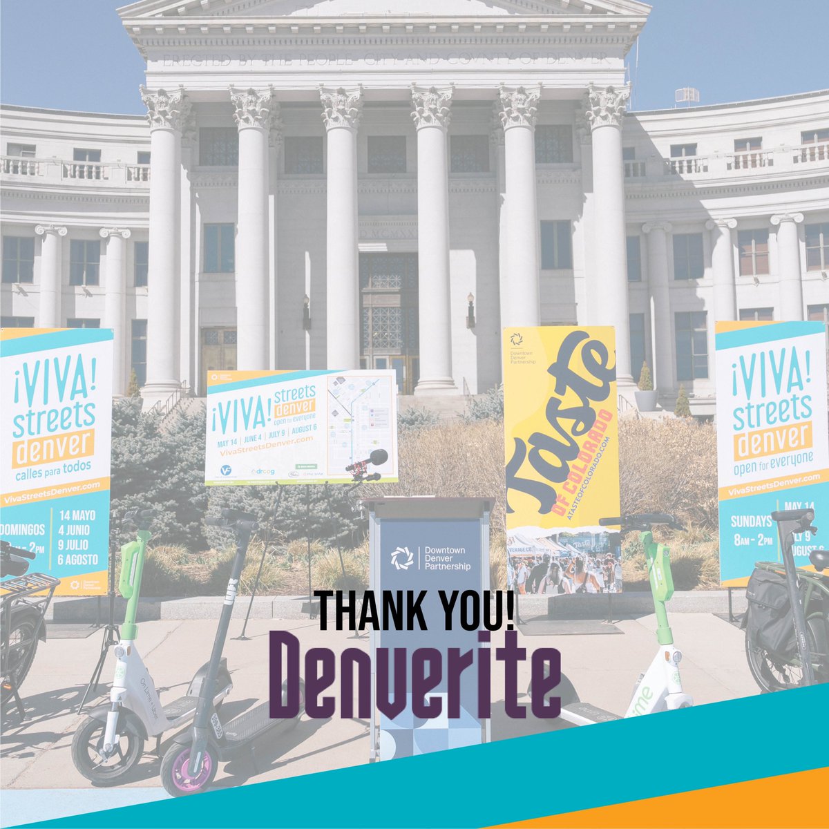 Want to say a big thanks to @dnvrite, our Radio Sponsor! Thank you for supporting ¡Viva! Streets as we launch this exciting new way to explore Denver in open streets for everyone!

#eventsponsor #vivastreetsdenver #vivastreets #denver #denverevents #MothersDay2023