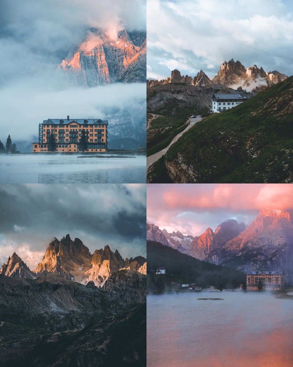 Photos I took at sunrise in the Dolomites 🇮🇹