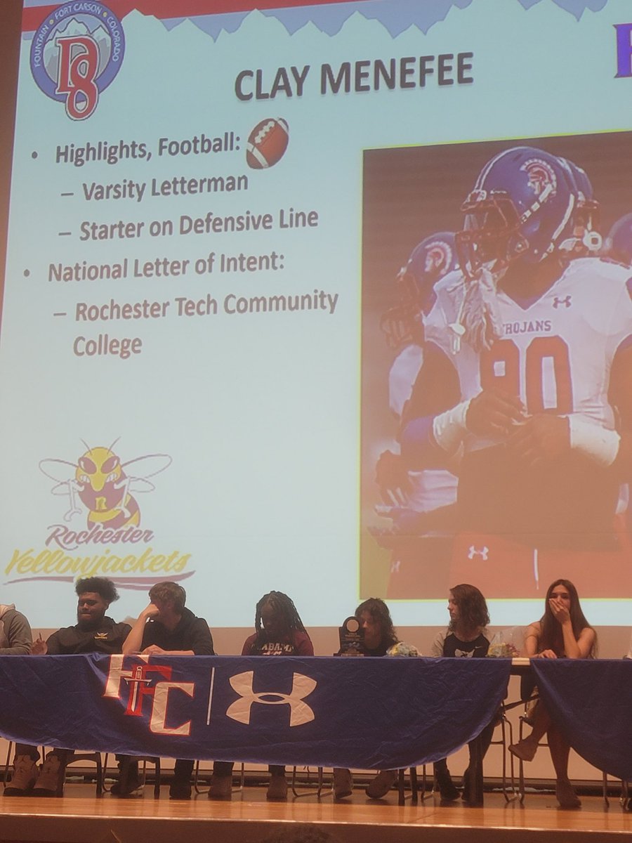 Clay “CJ” Menefee (@claymenefee90) on Twitter photo Great signing day excited to continue my athletic and academic career! #goyellowjackets🐝🏈
<a href="/Coach_JNovotny/">Jake Novotny</a> <a href="/gkruse13/">Gary</a> <a href="/FFCHSAthletics/">TROJAN ATHLETICS ⚔️</a> <a href="/RCTC_FB/">RCTC Football</a> <a href="/TerrenceIsaac1/">Coach Isaac SR.</a> <a href="/Ltatum46/">Coach Tatum</a> <a href="/AC_MCK/">Tony McKinney, M.Ed</a> Great signing day excited to continue my athletic and academic career! #goyellowjackets🐝🏈
<a href="/Coach_JNovotny/">Jake Novotny</a> <a href="/gkruse13/">Gary</a> <a href="/FFCHSAthletics/">TROJAN ATHLETICS ⚔️</a> <a href="/RCTC_FB/">RCTC Football</a> <a href="/TerrenceIsaac1/">Coach Isaac SR.</a> <a href="/Ltatum46/">Coach Tatum</a> <a href="/AC_MCK/">Tony McKinney, M.Ed</a>