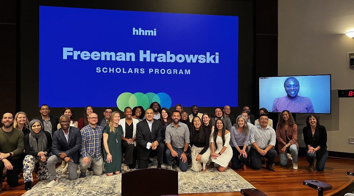 Pure joy <a href="/HHMINEWS/">HHMI</a> #FHScholars IRL with Freeman Hrabowski at our in-person orientation including <a href="/KizzyPhD/">KizzyPhD</a>