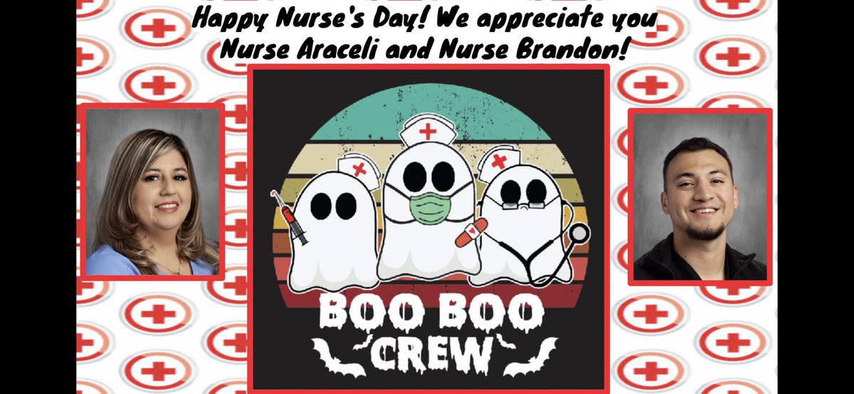 Happy Nurse’s Day to @Scotsdale_YISD BooBoo crew Nurse Araceli and Nurse Brandon! 👨‍⚕️👩‍⚕️🏥🩺⛑️#NationalNursesDay