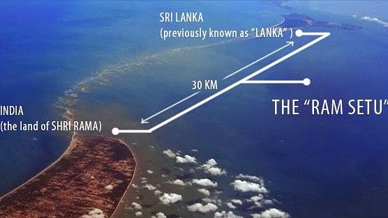 rajput_of_india's tweet photo. #Thread When NASA's Gemini 11 spacecraft took pictures of Ram Setu...
जो लोग रामायण को मिथक कहते थे, उन्हें करारा जवाब तब मिला जब 1993 में नासा ने राम सेतु की तस्वीरें जारी कीं।  राम सेतु की तस्वीर नासा को 14 दिसंबर 1966 को जेमिनी-11 से अंतरिक्ष से प्राप्त हुई थी।
 एक भूभाग जो श्रीलंका के उत्तर-पश्चिम दिशा में धनुषकोटी और पंबन के बीच समुद्र में 48 किमी चौड़ी पट्टी के रूप में उभरा।  इस 48 किमी चौड़ी पट्टी का स्थान मिला था जिसका उल्लेख वाल्मीकि रामायण में मिलता है।
 जब नासा ने राम सेतु की तस्वीरें दुनिया के सामने रखीं, उसके 22 साल बाद, ISS 1A ने तमिलनाडु तट से दूर रामेश्वरम और जाफना द्वीपों के बीच एक पानी के नीचे के भूभाग की खोज की और तस्वीरें खींचीं।  इसने अमेरिकी उपग्रह के चित्रों की पुष्टि की दिसंबर 1917 में, साइंस चैनल पर एक अमेरिकी टीवी शो "प्राचीन भूमि पुल" में, अमेरिकी पुरातत्वविदों ने वैज्ञानिक जांच के आधार पर निष्कर्ष निकाला कि श्री राम की वानर सेना के निर्माण की कथा  श्रीलंका के लिए पुल सच हो सकता है।

जय सिया राम🚩