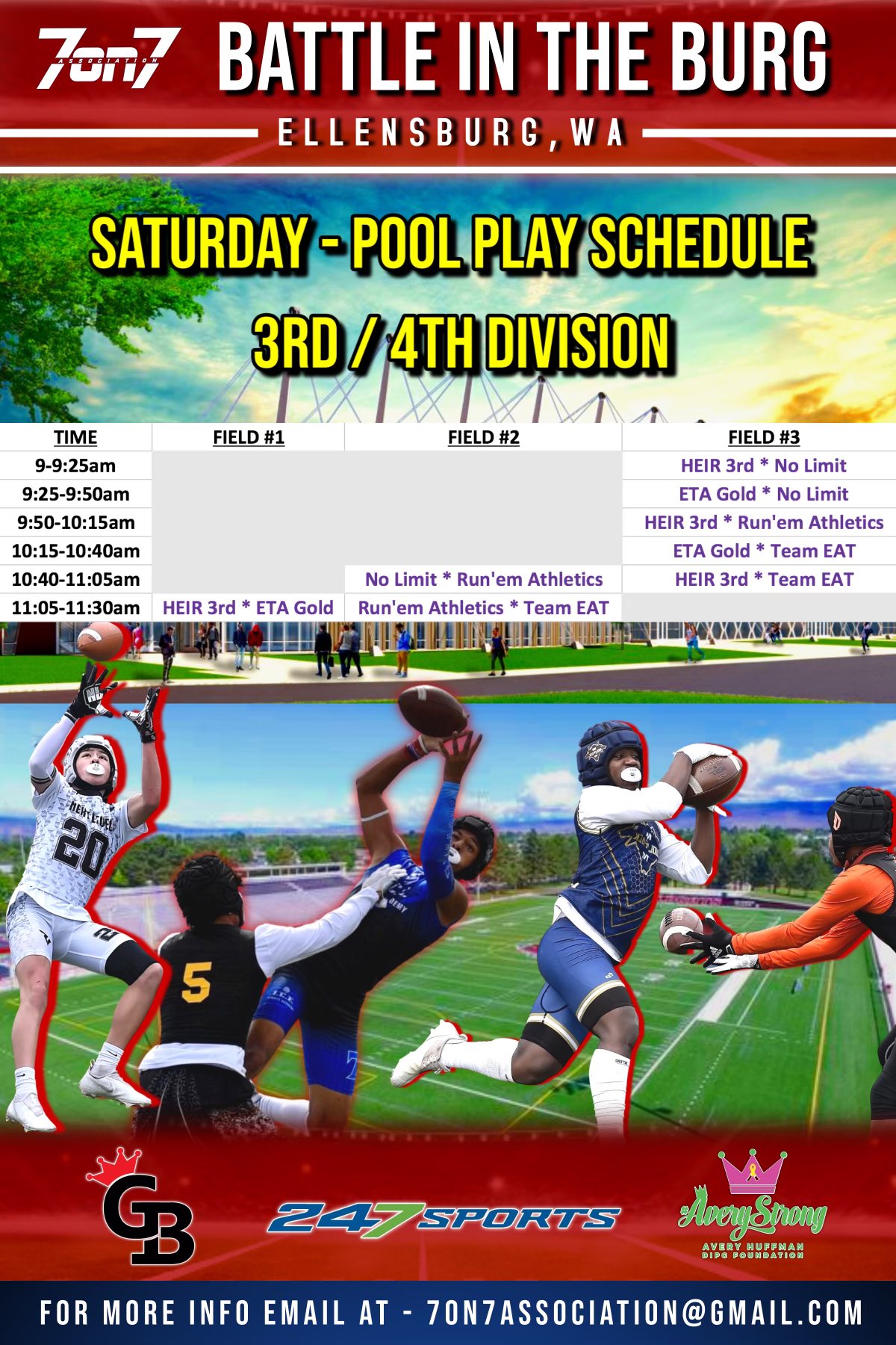 7on7 Association on Twitter "🚨THE 2023 BATTLE IN THE BURG SCHEDULE