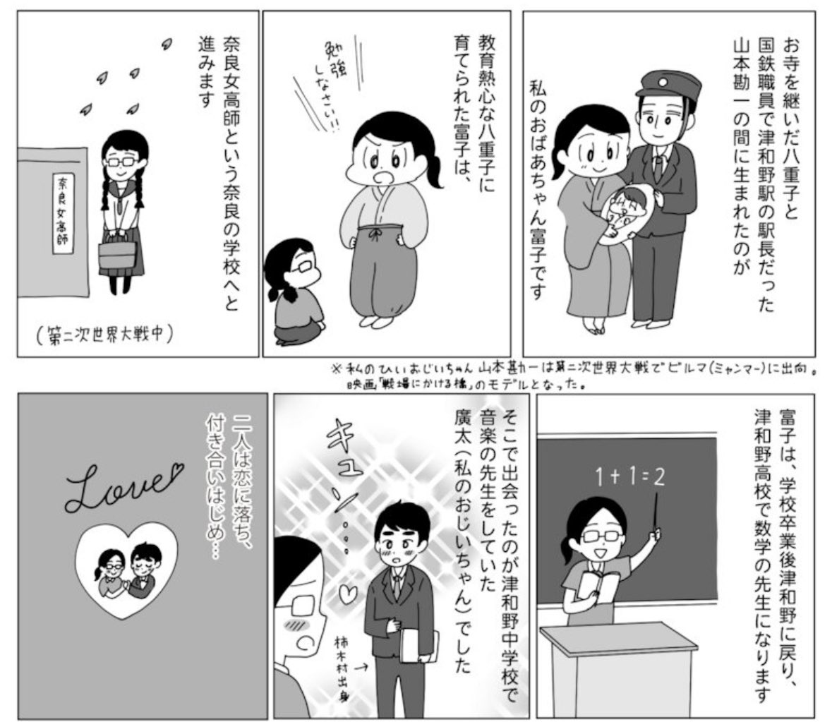 今回、漫画を描くにあたって私のルーツを初めて聞きました。 『山本家ファミリーヒストリー』