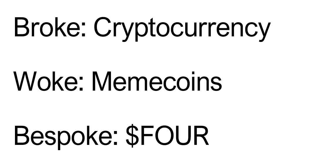 $FOUR <a href="/4thecoin/">FourCoin</a> #fourtheculture