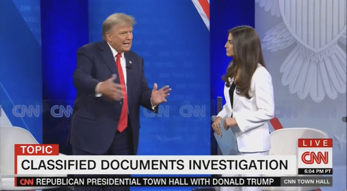 Trump: “By the way, the documents became automatically declassified when I took them!” WOW! Raise a ✋ if you believe he remains a significant national security risk, and should be prosecuted for his actions! #IndictTrumpAGAIN