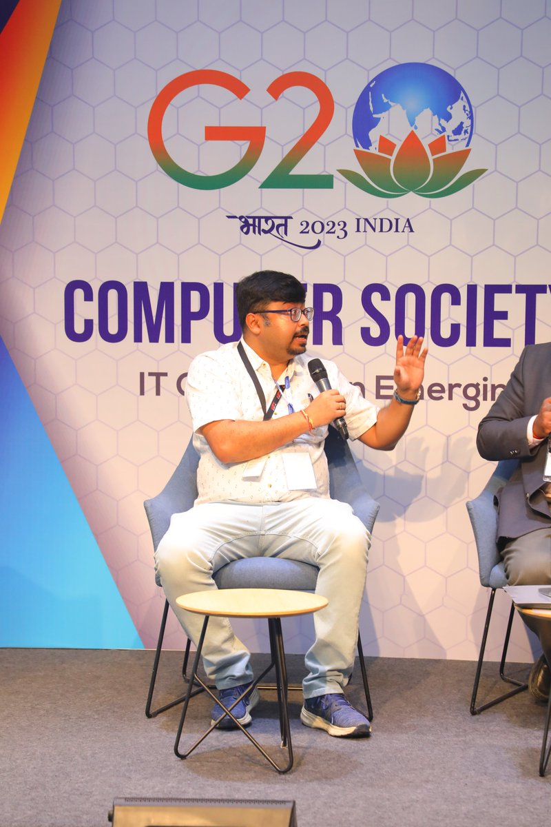csihyd's tweet photo. Computer Society of India Hyderabad Chapter IT Conclave &amp; Excellence Awards 2023: @AyanBGhosh
from @siliconlabs was part of an excellent panel discussion on IoT &amp; 5G held at T-Hub on 6th May 2023. Thank you @AyanBGhosh  &amp; Manish for your support to @csihyd https://t.co/7weiaBbhef