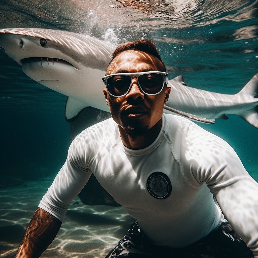 GenerativeBoops's tweet image. Influencers posing with vicious animals. #midjourney51 #midjourney #AIArtCommunity #AIArt #AIArtwork