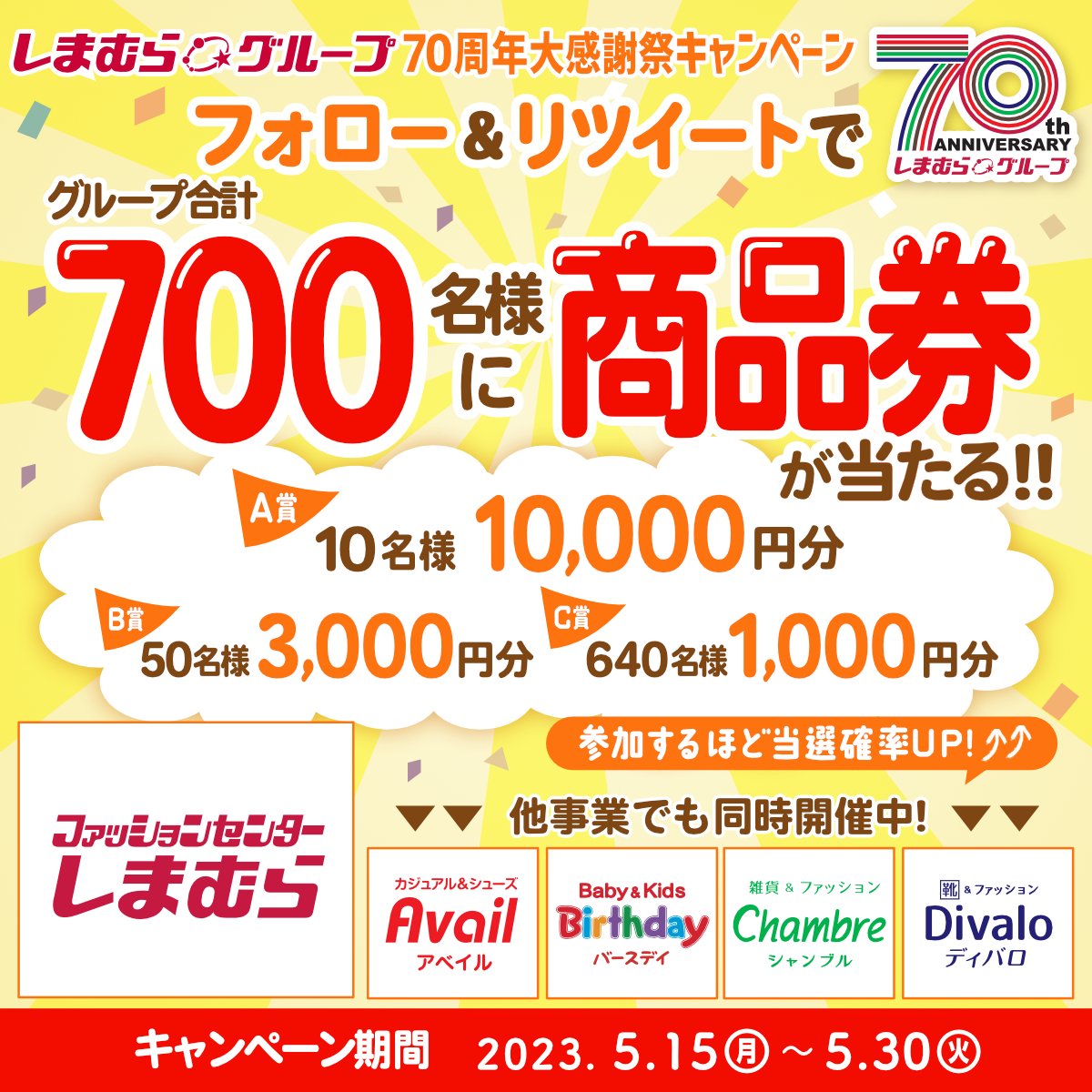 しまむら お買物券 10000円分(1000円×10)