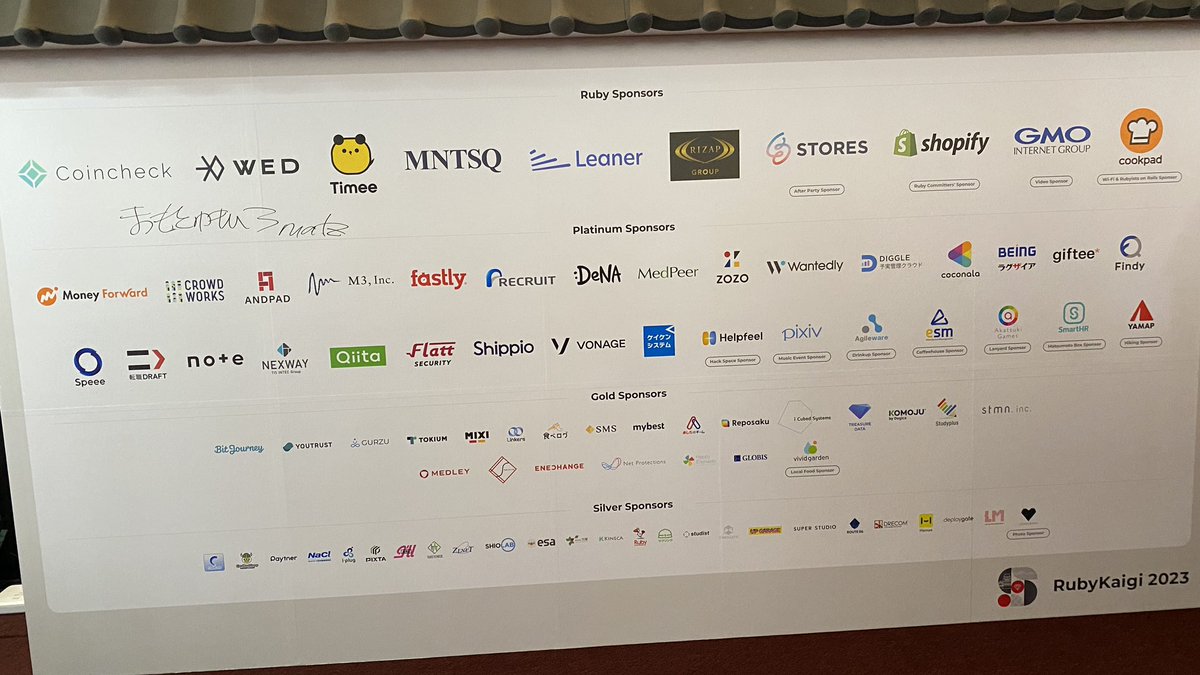 Daihuku0015's tweet image. #RubyKaigi2023