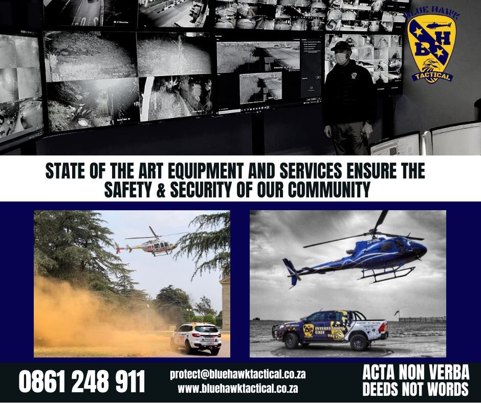 Abramjee's tweet photo. STATE OF THE ART TECHNOLOGY:
- Guarding Excellence
- Tactical Response
- Drone Intervention
- LPR and Offsite Monitoring
- 7,000 arrests in 7 years
#safercity #bluehawktactical
Protect@bluehawktactical.co.za
0861248911
•AD
@Bluehawktactic1 https://t.co/dpHgITO22T