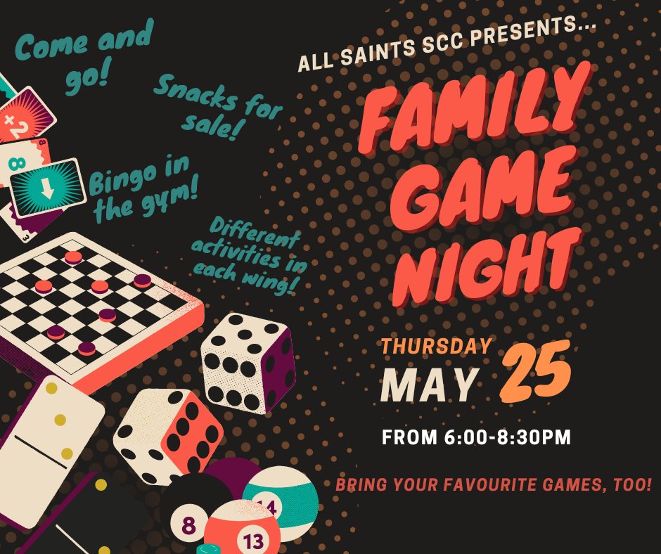 Family Games Night is coming up. A great way to meet new families! Come and enjoy some treats, connection, and maybe a few wins!!😉

<a href="/HolyTrinitySD/">Holy Trinity</a>