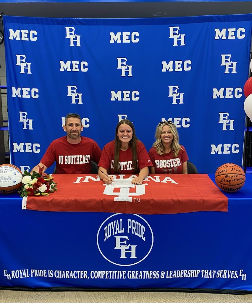 Congrats to Grace Stapleton who has committed to play basketball at IU Southeast. #EHRoyalPride