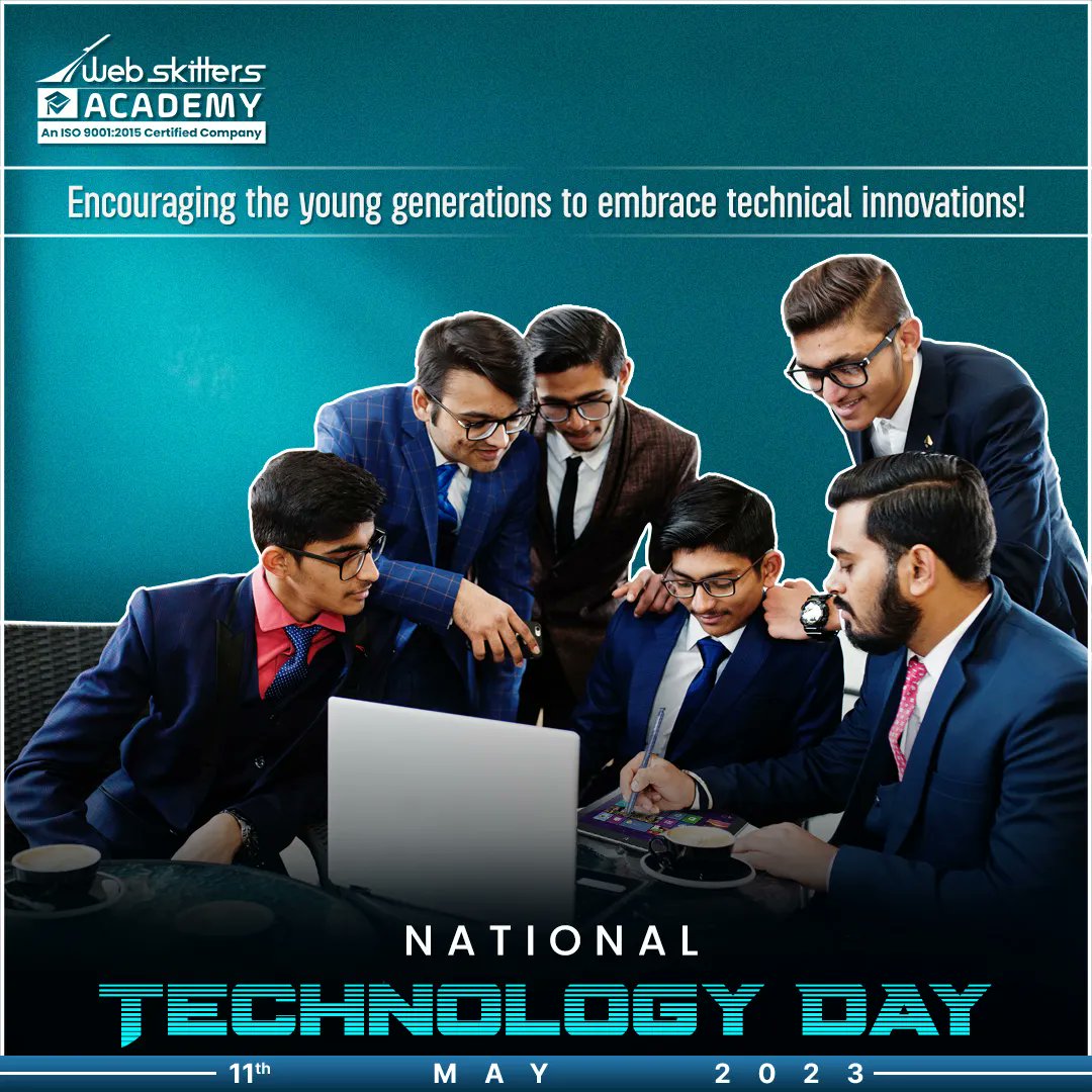Let’s continue to innovate and push the boundaries of what’s possible.
Happy National Technology Day!

#WebskittersAcademy #NationalTechnologyDay #Technology #technologytrends #technologyinnovations