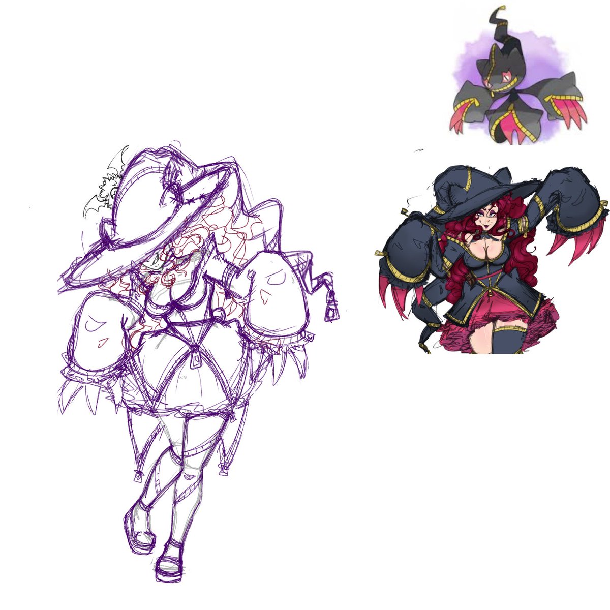 WitchlyHazel's tweet photo. #hexmaniac Hazel in her #megabanette inspired contest outfit (for both #pokemon #Kingdomhearts #TTRPGs)

#warlock #dungeonsanddragons #pokemontrainer #sketch #doodles https://t.co/yYblE5vQL2