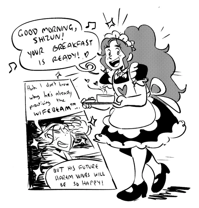 [#svsss] So it's MAID DAY!?!? well, this is a silly bingy from my hoard of doodles that y'all can have in honour of today