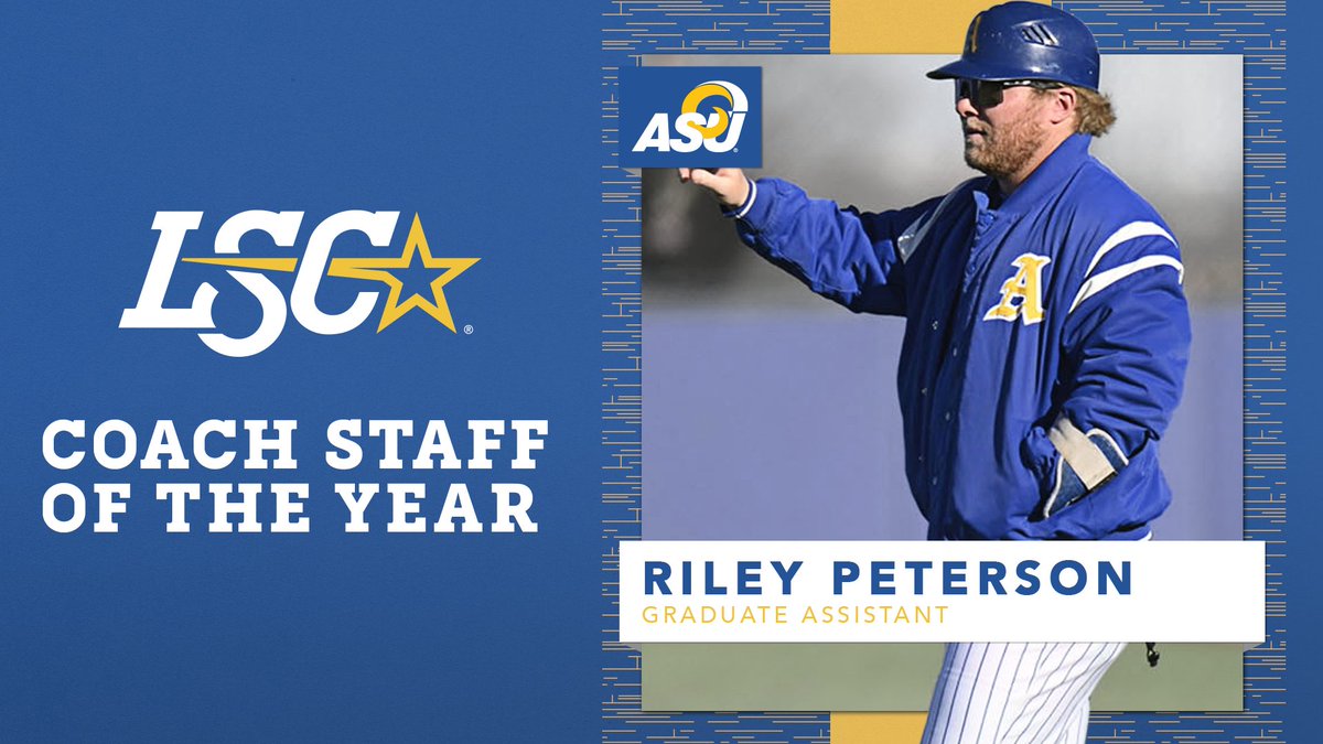 Angelo State's Kevin Brooks, Adam Foster, Sam Mote and Riley Peterson make up the LSC Baseball Coaching Staff of the Year. ⚾️🏅🏅🏅🏅

🔗 bit.ly/3MhZb48

#LSCbase