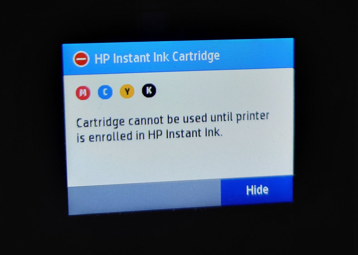Really @HP ?? This is the SECOND TIME this month my printer suddenly stopped working. Very frustrating 😡