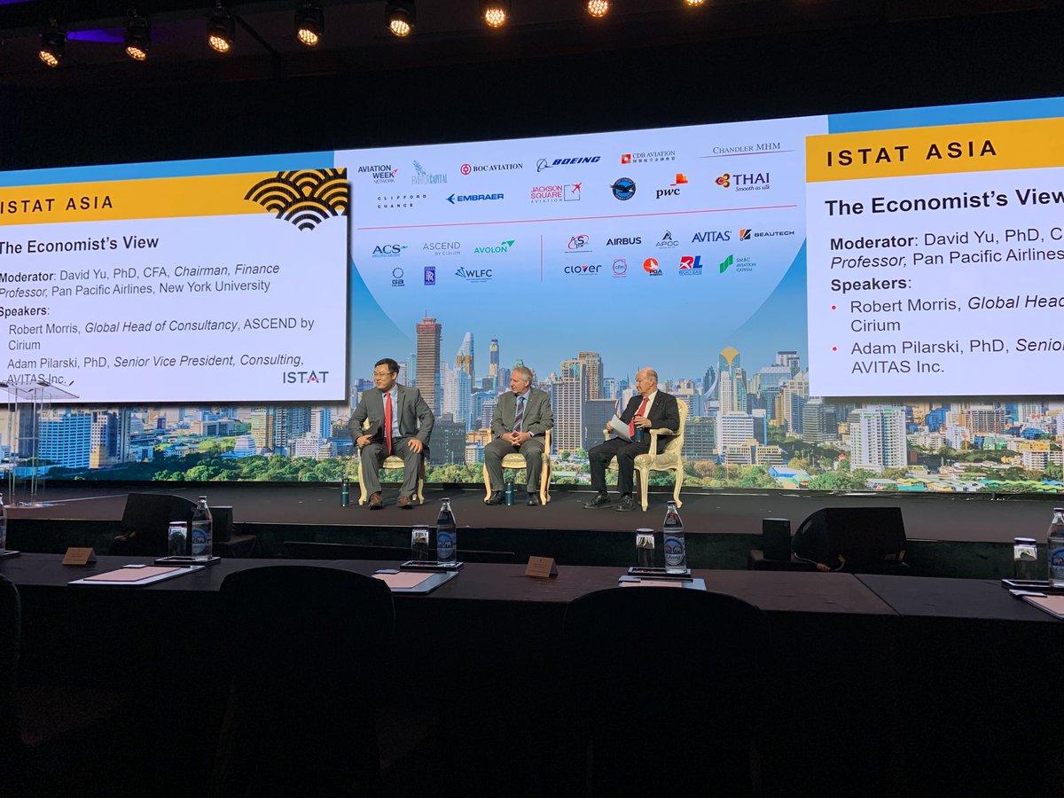 ISTATnews's tweet photo. Our expert economists Adam Pilarski of AVITAS and Robert Morrris of Ascend by Cirium share their latest forecasts and views on the Asia Pacific region before diving into discussion with moderator David Yu.
#ISTATAsia #ISTATEvents #ISTATNetworking https://t.co/ywLcBfrtb2