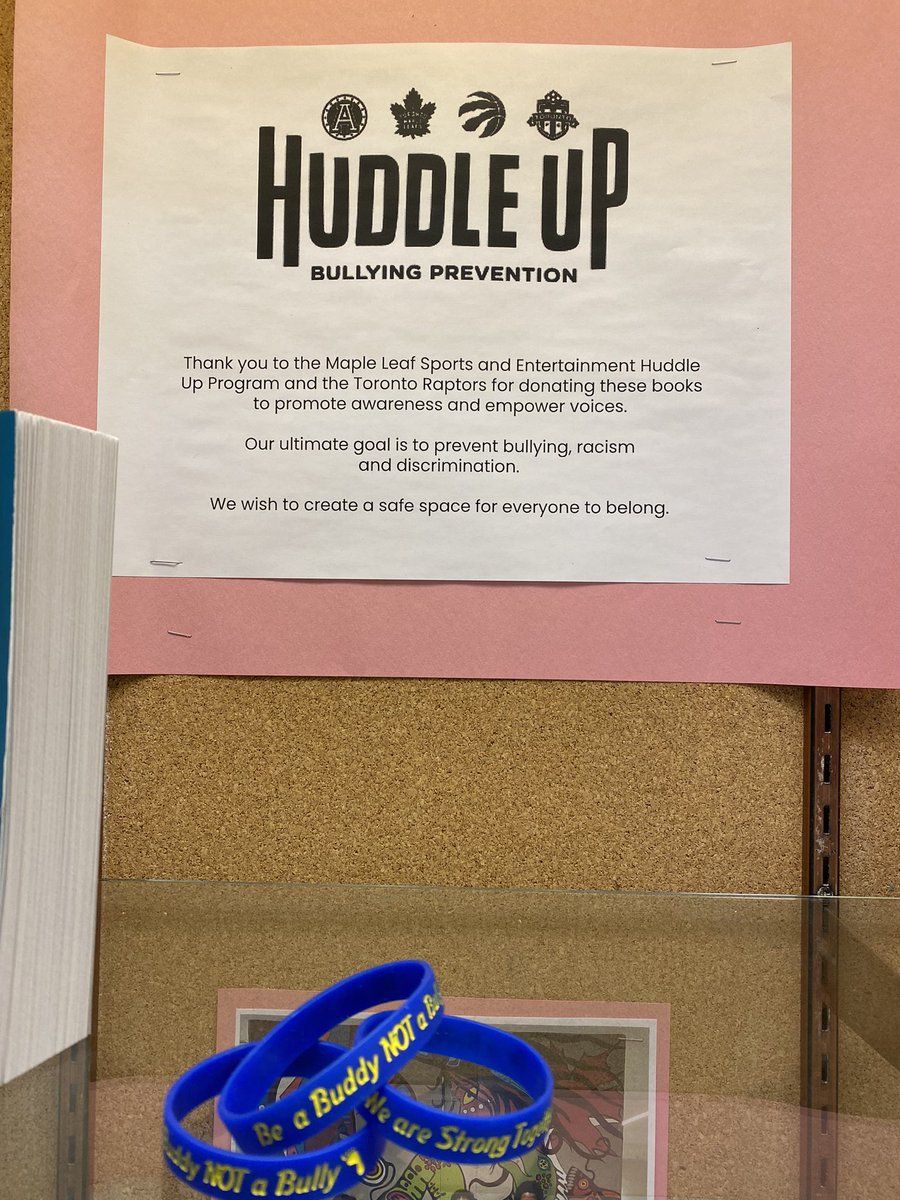 mswadia's tweet photo. Thanks to the #MLSEHuddleUp program & the @Raptors for their generous gift of books. The anti-bullying club @AgnesMacphailPS used the funds to purchase books that empower voice & promote a culture of #equity, #diversity & #inclusion. @MLSELaunchPad @LC3_TDSB @ArgoJC https://t.co/koxgAQrco2