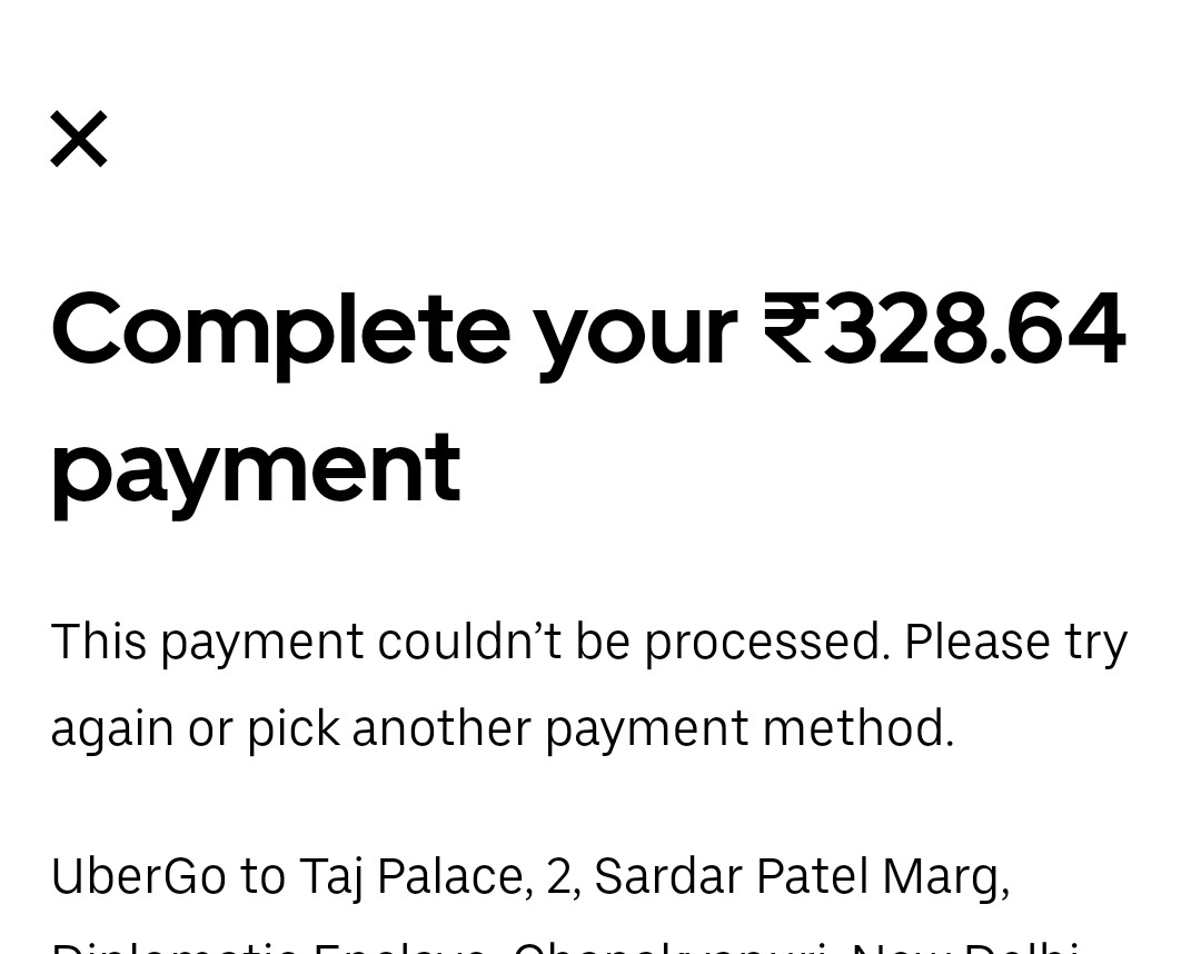 ShouryaC's tweet photo. @UberINSupport @Uber_India @Uber You charge for rides via credit card before booking, &amp; after the ride your app shows a pending payment for the same amount. No help from your app for over 2 days.Can't book rides. You deserve to be dragged to the consumer court &amp; penalized. https://t.co/dyX6KVR5r4
