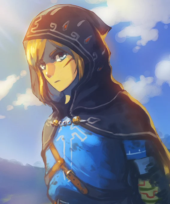 前作、ゼルダの伝説 ブレス オブ ザ ワイルドの時に描いた絵あげときます! 新作のガノンがイケおじなので時間見て描きたいなぁ～