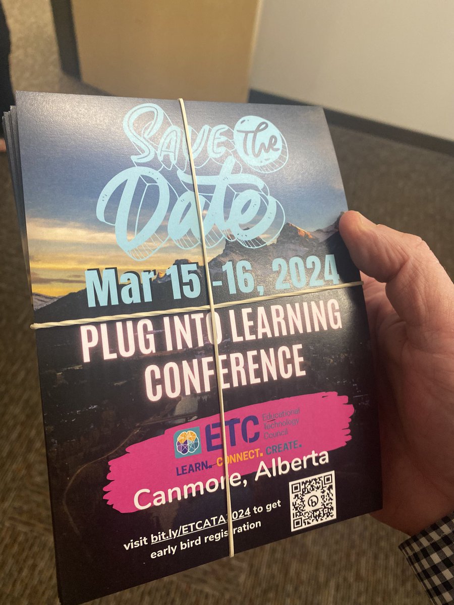 Interested in how tech can raise awareness about the environment, how AI will transform our future, &amp; how to build your skills w/ apps, robots, &amp; electronics?  Join <a href="/ETCATA/">ETCATA</a> for a fun, transformative PD experience in Canmore Mar 15-16, 2024! bit.ly/ETCATA2024 #ETC2024