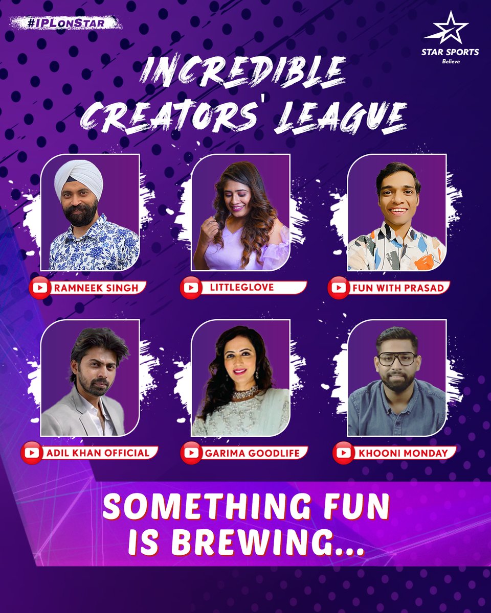 Star Sports on Twitter "* Drumroll Please * 🤩 PRESENTING THE INCREDIBLE CREATORS' LEAGUE 🤩 We