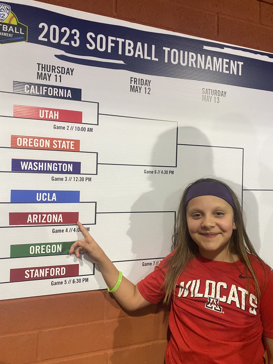 MizShelbyK's tweet photo. @ArizonaSoftball beating #ASWho in a walk off at the first game of the first PAC-12 Softball Tournament ever? It will always be a classic. Great night with the #ScheerFam. #BearDown #ArizonaWildcats https://t.co/X4hyFvlk3E