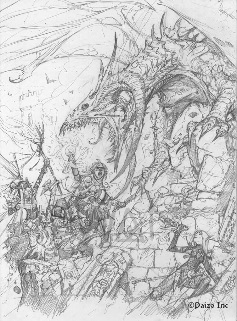 Pathfinder Player Core-book Cover by Wayne Reynolds