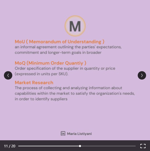 darilinkedin's tweet photo. Ada yang tertarik berkarir di bidang procurement? Post dari mbak Maria Listyani di Linkedin lagi bahas kosakata yang sering kepake di procurement nih~

Link gue spill di bawah https://t.co/TiWF5HQeuh
