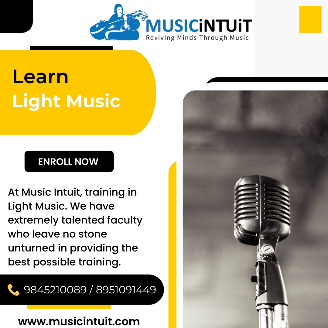 MusicIntuit's tweet photo. At Music Intuit, they provide thorough training in Light Music. They have an extremely talented faculty who leave no stone unturned in providing the best possible training!

Contact: +91-8951091449 /+91-9845210089

Website: https://t.co/ii2Kd96Npr

#lightmusic #musictraining https://t.co/YiKbBONq3K