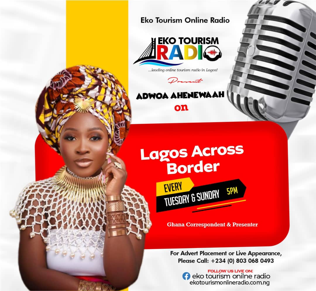Meet our Ghana Correspondent &amp; Presenter, Lagos Across Boarder on Eko Tourism Online Radio every Tuesday and Sunday.
Click here to follow us and be part. ekotourismonlineradio.com.ng