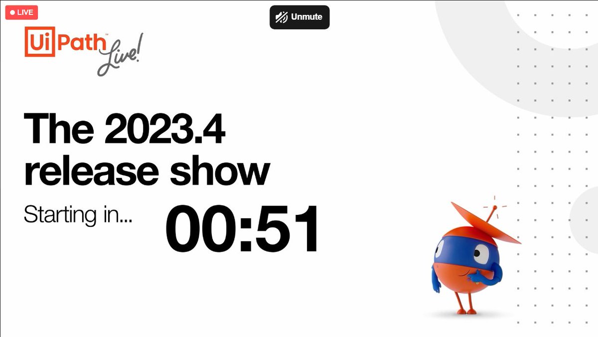 May 11, 12:00 pm SGT | 2:00 pm AEST | 9:30 am IST
UiPath Live: the 2023.4 release show is starting soon

Join Here : lnkd.in/dTMkZEhb

<a href="/UiPath/">UiPath</a> 

#uipath #uipathcommunity #RPA #updates