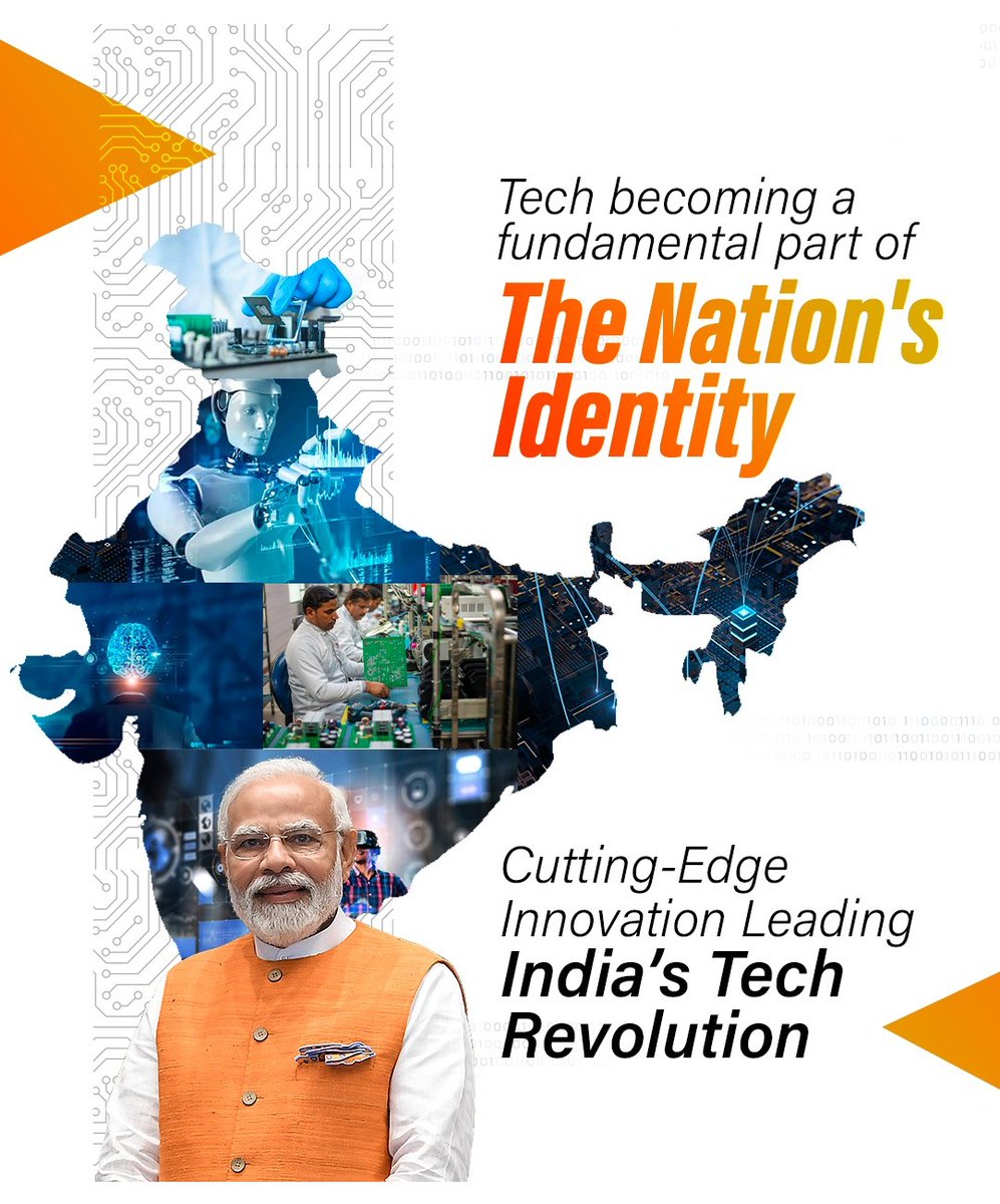 BJP4India's tweet photo. Under PM @narendramodi's visionary leadership, the ongoing Technological Revolution in India has been strengthening country's march towards unprecedented development and prosperity!

#IndiaTechade
#NationalTechnologyDay https://t.co/wItTK8vQRY