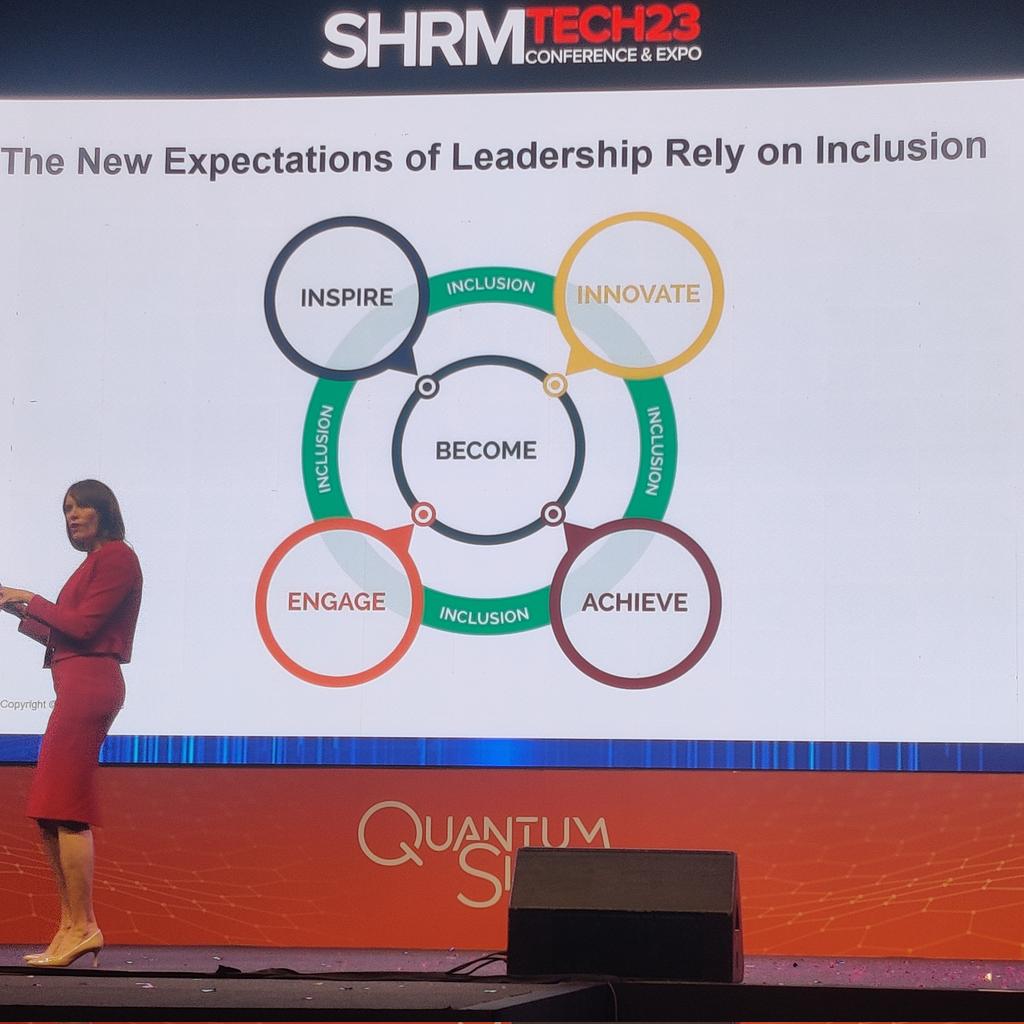 achyutmenon's tweet image. @J_McCollum1  of @LinkageInc sharing trends that are impacting leadership - as orgs plan for #quantumshift
1) inclusivity 
2) shifting demographics 
3) women not advancing at equal rates as men 
4)remote workforce 

#SHRMTECH23