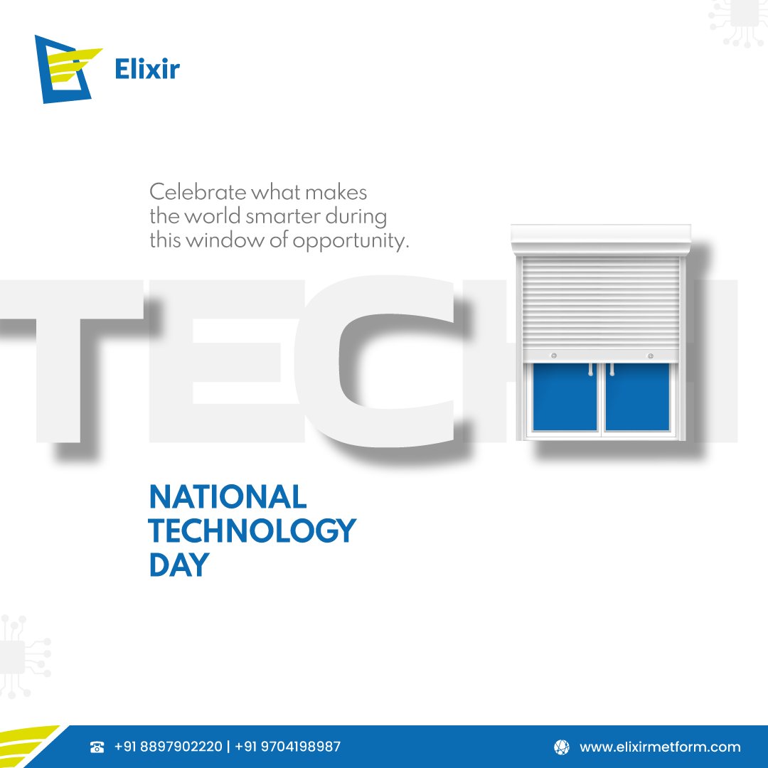 Celebrate what makes the world smarter during this window of opportunity.
National Technology Day!

#Technology #TechnologyDay #NationalTechnologyDay #PreCoatedGiWindows #PpGiWindows #GiWindows #RollformingTechnology #ColourCoatedWindows #MadeOfSteel #SteelWindows