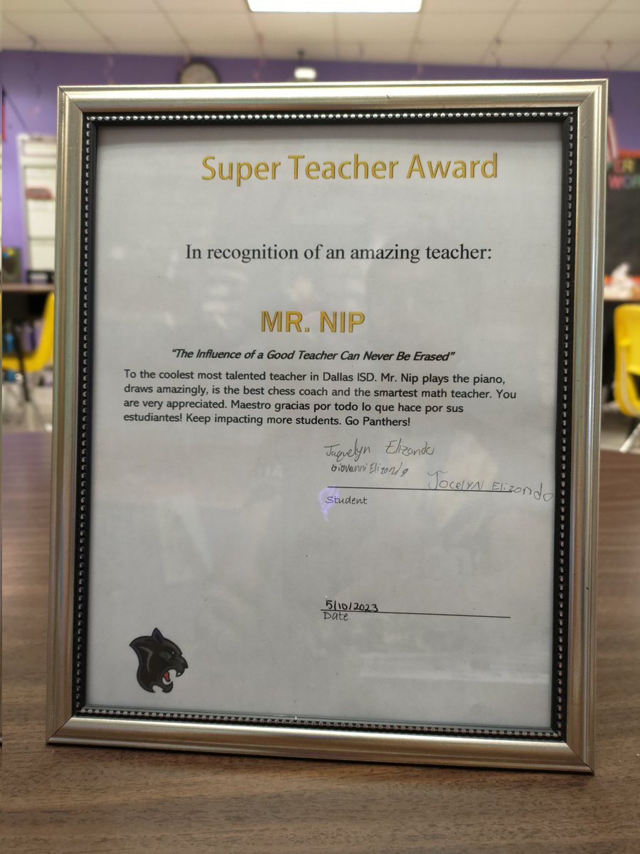 Today I was surprised with this gift from a parent and I love it! Thank you for making me feel so special