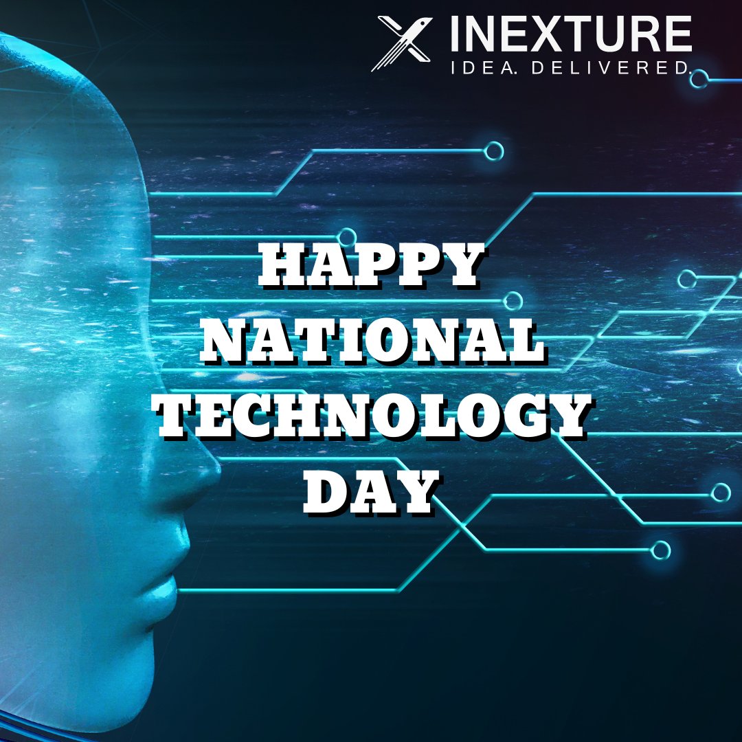 inexture's tweet image. National Technology Day!📱💡💻
Today, on National Technology Day, let us recognize &amp;amp; honor the remarkable achievements of our scientists &amp;amp; engineers who have propelled India into the digital age.
#nationaltechnologyday #technologyday #revolutionarytechnology #softwaredevelopment