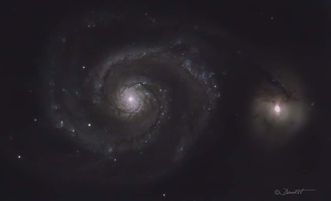 #DespertarPlanetario 🌞
🌌 Galaxia Remolino M51 🌀
📸 Dani Caxete