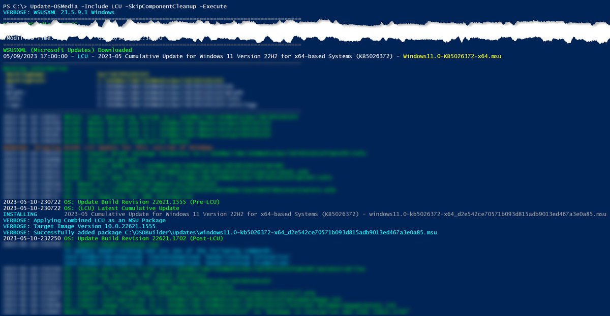 SeguraOSD's tweet image. #OSD 23.5.9.1 has been updated with #PatchTuesday updates for #OSDBuilder
powershellgallery.com/packages/OSD/2…
Yes, that is the #LCU for #Windows11 22H2 in the picture