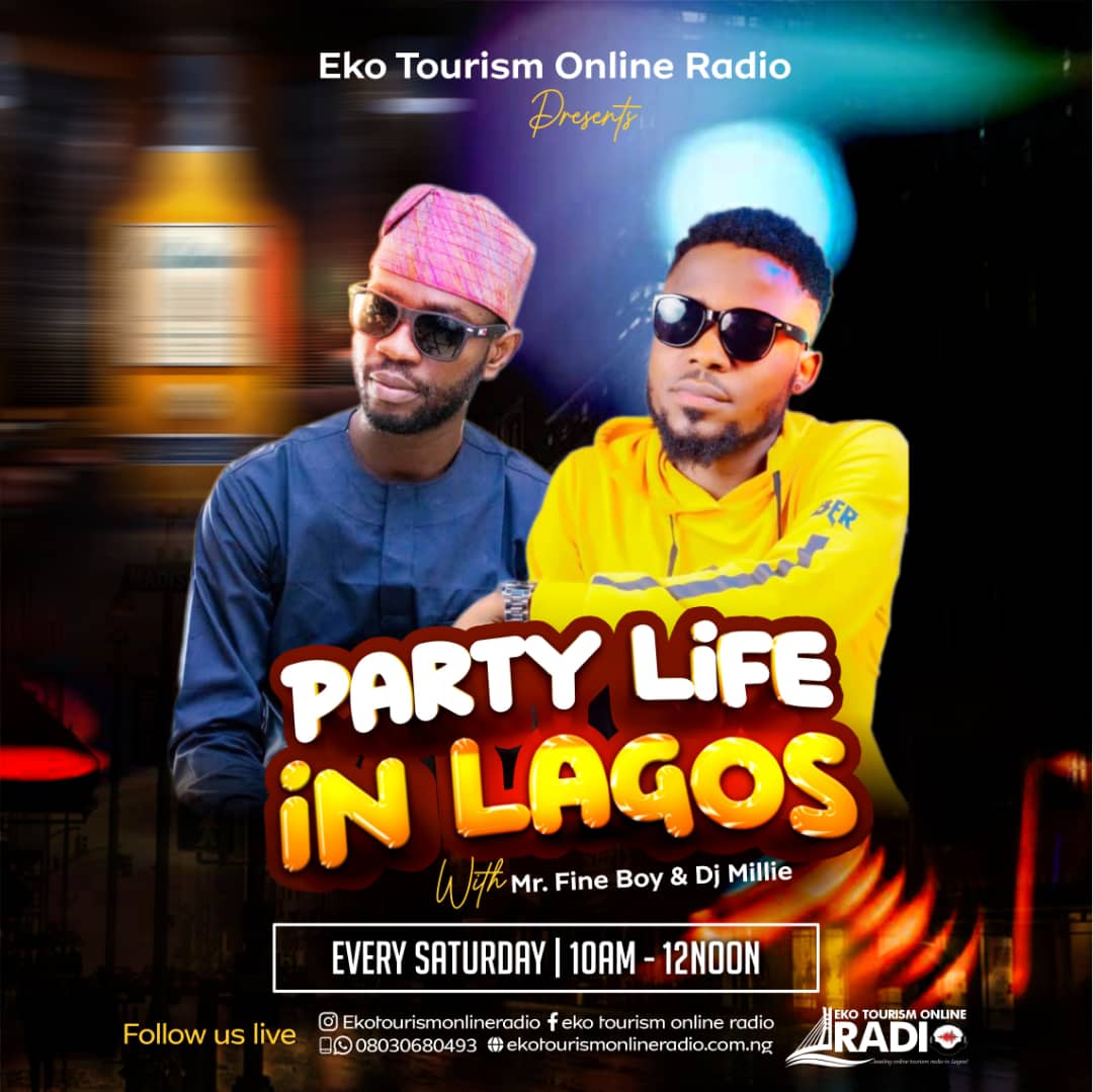 Meet our Presenters, Party Life in Lagos &amp; Saturday Gigs every Saturday on Eko Tourism Online Radio.
Click here to follow us and be part. ekotourismonlineradio.com.ng