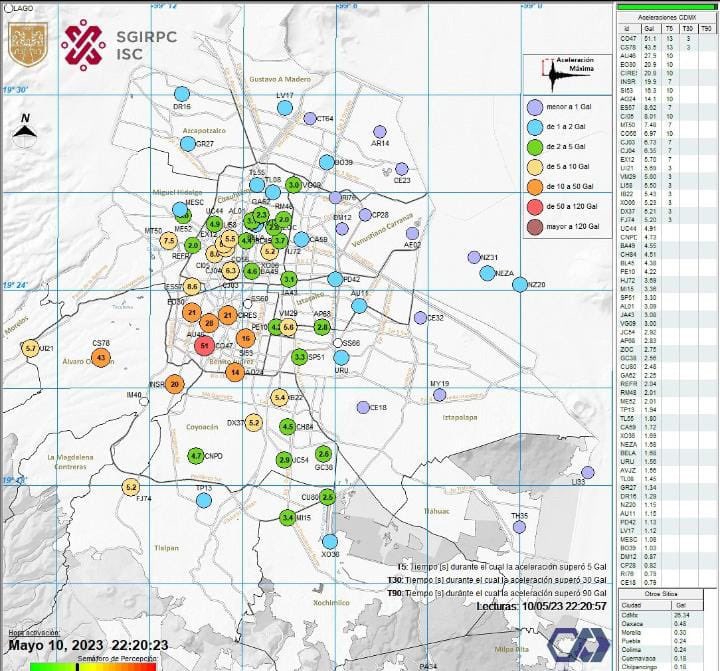 🇲🇽 La Ciudad de México, #CDMX acaba de generar uno de los #sismos de mayor intensidad en los últimos años.

Se registraron aceleraciones superiores a los 50 gal, según la <a href="/RedSismicaRACM/">RegistroSísmico RACM</a>.

Al tener el epicentro debajo de las calles de la Ciudad de México, ES IMPOSIBLE que la