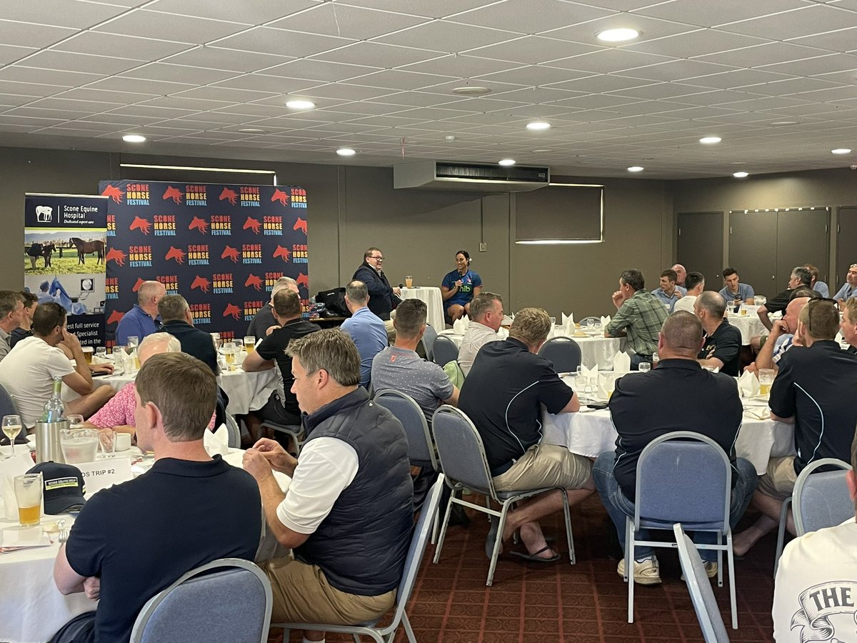 sconefestival's tweet photo. @daveystan1 hosting the Sportsman’s Lunch today in Scone as part of the triple header! All leading into Scone Cup tomorrow! #SconeNSW @sconeraceclub @tomhagan88 @smithdimity https://t.co/4JcaZwAW5W