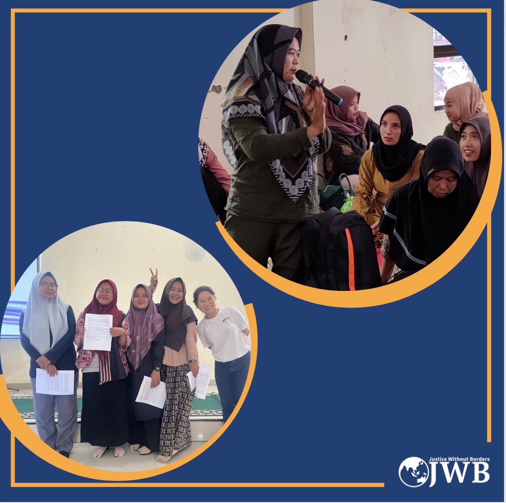 forJWB's tweet photo. On Feb 10-11, JWB, @ilo, @IADClaw Foundation headed to West Java, Indonesia to train 33 community paralegals and former MDWs at Women's Crisis Center Mawar Balqis. Topics include cross-border litigation, MDW’s rights in HK and Singapore.
#capacitybuilding #IsOurSharedVoice https://t.co/yUkPqxORIs