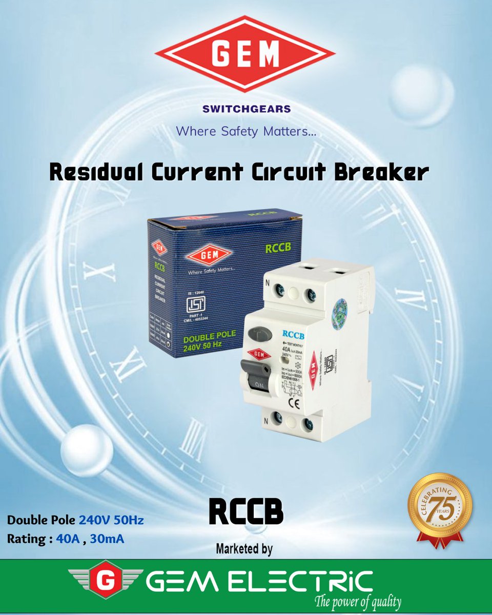gem_electrical's tweet image. RCCB
Residual Current Circuit Breaker

@gem_electrical 

#rccb #residualcurrentcircuitbreaker #residual #currentcircuit #switchgears #manufactuers #gem #marketedby #gemelectric #wheresafetymatters #thepowerofquality #doublepole #Twitter #Trending