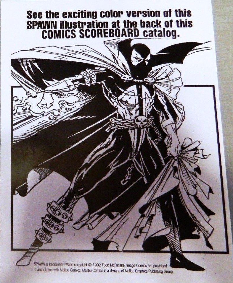 Comics Scoreboard's Spawn mini-poster (1992). Art by
