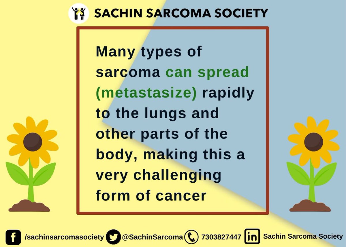SachinSarcoma's tweet image. #Sarcomas are #rarecancers.When sarcoma spreads to lungs or other parts of the body  then disease becomes metastatic. It then gets difficult to cure d disease. It is important to meet sarcoma specialist n get evaluated as early detection can save life. Do not ignore  lump or bump
