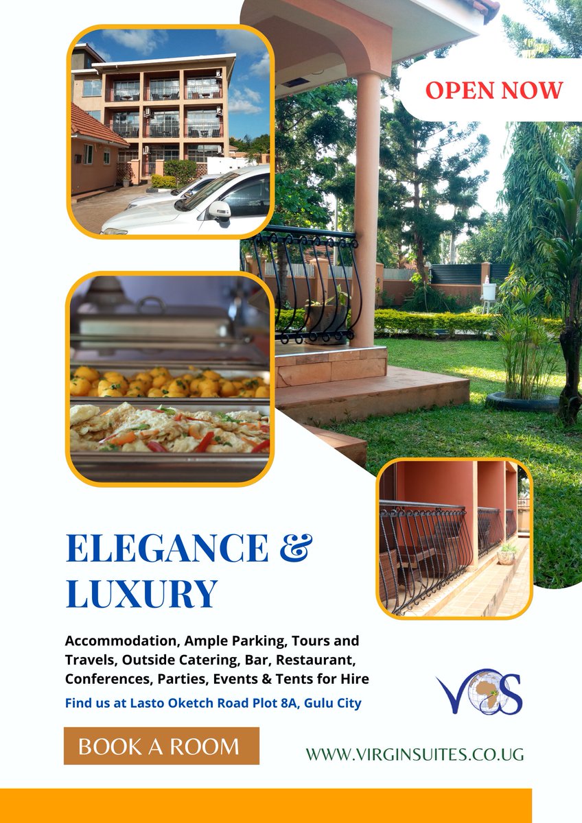 Virginworlds's tweet photo. In Gulu, let's be your companion for a great stay.😍😍😍
#visitGulu #visitVirginWorldSuites

Call +256 393 241 303
Website: https://t.co/mT9Yf2u9Oi https://t.co/pdOHtUrhtg